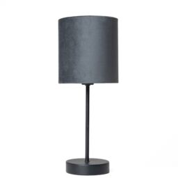 K LIVING Hove Table Lamp with Grey Shade in Black - thumbnail 4