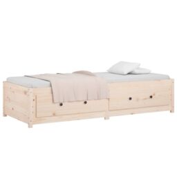 Berkfield Home Day Bed 90x190 cm Single Solid Wood Pine in Brown - thumbnail 6