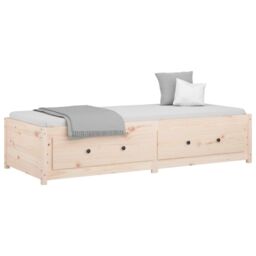Berkfield Home Day Bed 90x190 cm Single Solid Wood Pine in Brown - thumbnail 3
