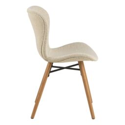 Furniture To Go Batilda Dining Chairs with Cream Fabric & Oak Set of 2 in Brown - thumbnail 3