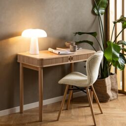Furniture To Go Batilda Dining Chairs with Cream Fabric & Oak Set of 2 in Brown - thumbnail 4