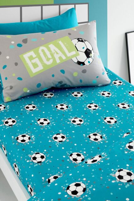 Bedlam 'Goal' Easycare 25cm Fitted Bed Sheet in Grey - Size: Single - image 1