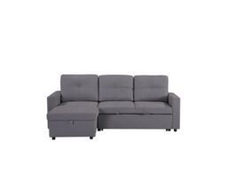 SquareBoxx Bayside 3 Seater Pull-Out Sofa Bed in Grey - thumbnail 4