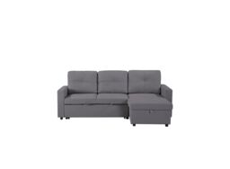 SquareBoxx Bayside 3 Seater Pull-Out Sofa Bed in Grey - thumbnail 6