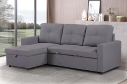 SquareBoxx Bayside 3 Seater Pull-Out Sofa Bed in Grey - thumbnail 3