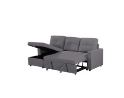 SquareBoxx Bayside 3 Seater Pull-Out Sofa Bed in Grey - thumbnail 9