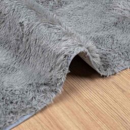 Berkfield Home Shaggy Rug High Pile NAVARRA Silver Grey 200x290 cm Polyester - Size: Medium - thumbnail 5