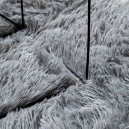 Berkfield Home Shaggy Rug High Pile NAVARRA Silver Grey 200x290 cm Polyester - Size: Medium - thumbnail 7