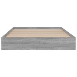 Berkfield Home Bed Frame without Mattress Grey Sonoma 100x200 cm Engineered Wood - thumbnail 4