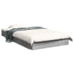 Berkfield Home Bed Frame without Mattress Grey Sonoma 100x200 cm Engineered Wood - thumbnail 2