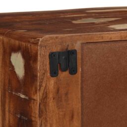 Berkfield Home Wall-mounted TV Cabinet 100x32x25 cm Solid Wood Reclaimed in Brown - Size: 100 x 32 x 25 cm - thumbnail 7