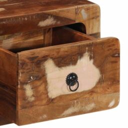 Berkfield Home Wall-mounted TV Cabinet 100x32x25 cm Solid Wood Reclaimed in Brown - Size: 100 x 32 x 25 cm - thumbnail 6