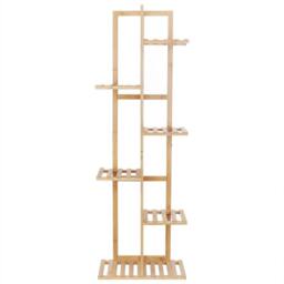 Nordara 40x20.2x121.9cm 5/6 Tier Ladder Shelf Storage Plant Stand Display in Natural - Size: Large - thumbnail 2
