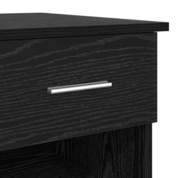 Berkfield Home Desk with Storage Black Oak 90x49.5x75 cm Engineered wood - thumbnail 9