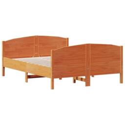 Berkfield Home Bed Frame without Mattress Wax Brown 140x200 cm Solid Wood Pine - thumbnail 6