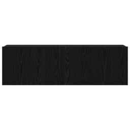 Berkfield Home Black Oak Wall-Mounted TV Cabinet 100x30x30 cm Made from Engineered Wood - Size: 100 x 30 x 30 cm - thumbnail 7