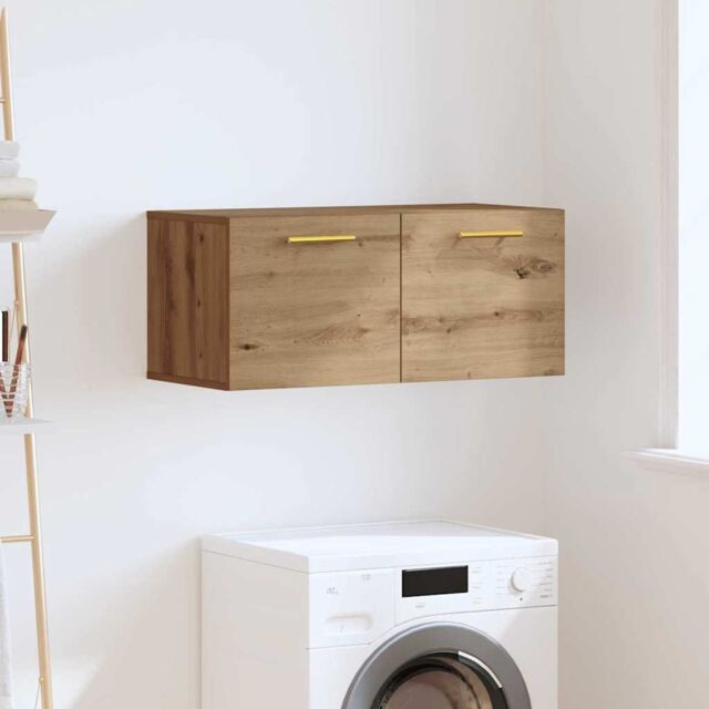 Berkfield Home Wall Cabinet Artisan oak 80 x 36.5 x 35 cm Engineered wood in Brown - image 1