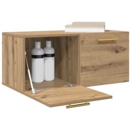 Berkfield Home Wall Cabinet Artisan oak 80 x 36.5 x 35 cm Engineered wood in Brown - thumbnail 3