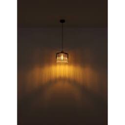 Netlighting Hendry Slim Pendant Ceiling Light Matt Black Smoke Glass Shade 1x E27 - thumbnail 4