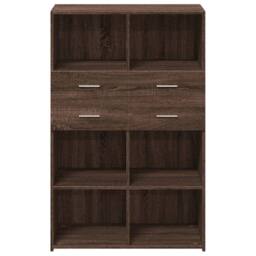 Berkfield Home Highboard Brown Oak 80x42.5x124 cm Engineered Wood - thumbnail 4