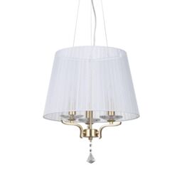 Netlighting Pegaso 3 Light Multi Arm Ceiling Pendant Light Satin Brass in Yellow