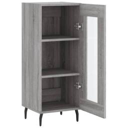 Berkfield Home Sideboard Grey Sonoma 34.5x34x90 cm Engineered Wood - thumbnail 6