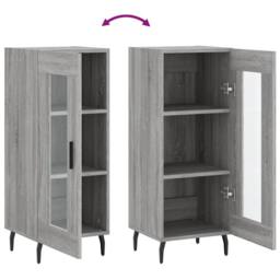 Berkfield Home Sideboard Grey Sonoma 34.5x34x90 cm Engineered Wood - thumbnail 9