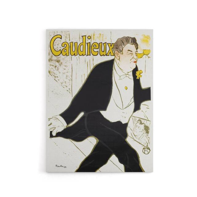 "Artery8 Caudieux Artist Portrait Canvas Wall Art Print Toulouse Lautrec in White - Size: W18"" x H24""" - image 1