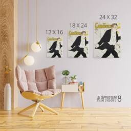 "Artery8 Caudieux Artist Portrait Canvas Wall Art Print Toulouse Lautrec in White - Size: W18"" x H24""" - thumbnail 4
