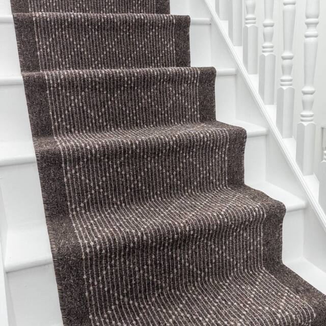 runrug Stair Runner Carpet - Durable, Non-Slip, 5.4mm - 'Boulevard' in Brown - Size: 80 cm x 630 cm - image 1