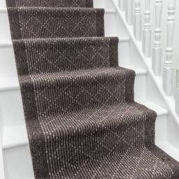 runrug Stair Runner Carpet - Durable, Non-Slip, 5.4mm - 'Boulevard' in Brown - Size: 80 cm x 630 cm - thumbnail 1