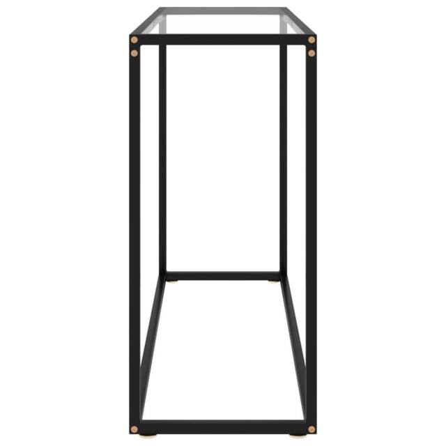 Berkfield Home Modern Console Table Transparent 100x35x75 cm Tempered Glass in Clear - Size: 100 x 35 x 75 cm - image 1
