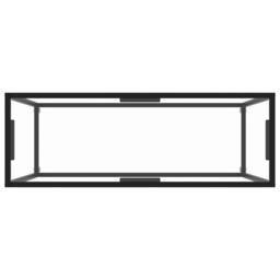 Berkfield Home Modern Console Table Transparent 100x35x75 cm Tempered Glass in Clear - Size: 100 x 35 x 75 cm - thumbnail 4