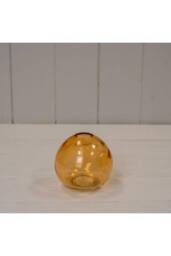 KDMD Cognac Globe Glass Vase in Orange