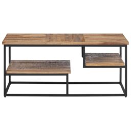 Berkfield Home Coffee Table 90x50x39 cm Solid Reclaimed Teak in Brown - Size: 90 x 50 x 39 cm - thumbnail 2