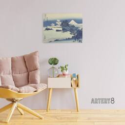 "Artery8 Hokusai Beach Of Shichirigahama Canvas Japanese Wall Art - Size: W18"" x H24""" - thumbnail 3