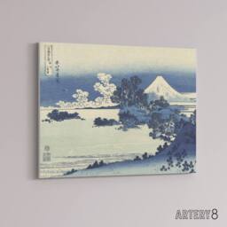 "Artery8 Hokusai Beach Of Shichirigahama Canvas Japanese Wall Art - Size: W18"" x H24""" - thumbnail 2