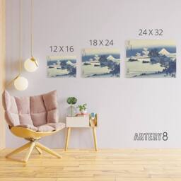 "Artery8 Hokusai Beach Of Shichirigahama Canvas Japanese Wall Art - Size: W18"" x H24""" - thumbnail 4