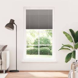 Berkfield Home Pleated Blind Anthracite 105x200 cm Fabric Width 104.4 cm Polyester in Dark Grey - thumbnail 3