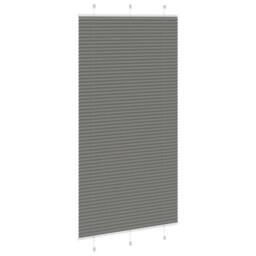 Berkfield Home Pleated Blind Anthracite 105x200 cm Fabric Width 104.4 cm Polyester in Dark Grey - thumbnail 4