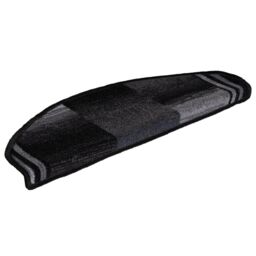 Berkfield Home Stair Mats Self-adhesive 5 pcs 65x21x4 cm Black & Grey - Size: Medium - thumbnail 3