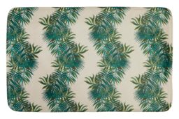 Orsina Palm Leaf Bath Mat, Non Slip Bath Mat for Home, Absorbing Rectangle Polyester Doormat with Soft Surface in Green