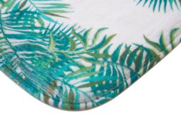Orsina Palm Leaf Bath Mat, Non Slip Bath Mat for Home, Absorbing Rectangle Polyester Doormat with Soft Surface in Green - thumbnail 2