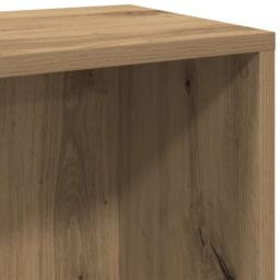 Berkfield Home Classic Book Cabinet Artisan Oak 50x25x80 cm Engineered Wood in Brown - Size: 50 x 25 x 80 cm - thumbnail 9