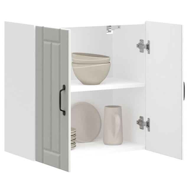 Berkfield Home Kitchen Wall Cabinet Lucca White Engineered Wood - image 1