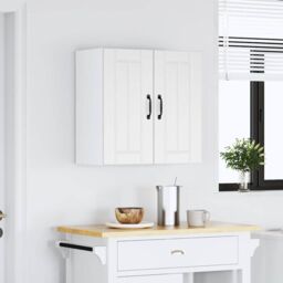 Berkfield Home Kitchen Wall Cabinet Lucca White Engineered Wood - thumbnail 4