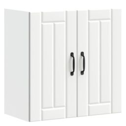 Berkfield Home Kitchen Wall Cabinet Lucca White Engineered Wood - thumbnail 2