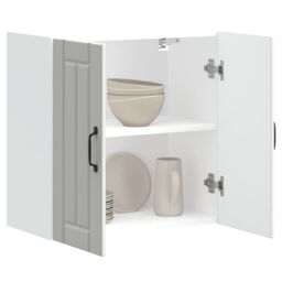 Berkfield Home Kitchen Wall Cabinet Lucca White Engineered Wood