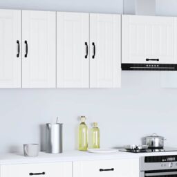 Berkfield Home Kitchen Wall Cabinet Lucca White Engineered Wood - thumbnail 3