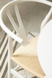 Orsina Decent Wishbone Antique White Chair, Scandinavian Swivel Dining Chair For Dining Room, Stylish Modern Chair - thumbnail 3